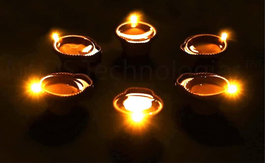 Festival Collection - LED Light Water Sensor Diyas Plastic with Ambient Lights, (Pack of 6/12/18/24)