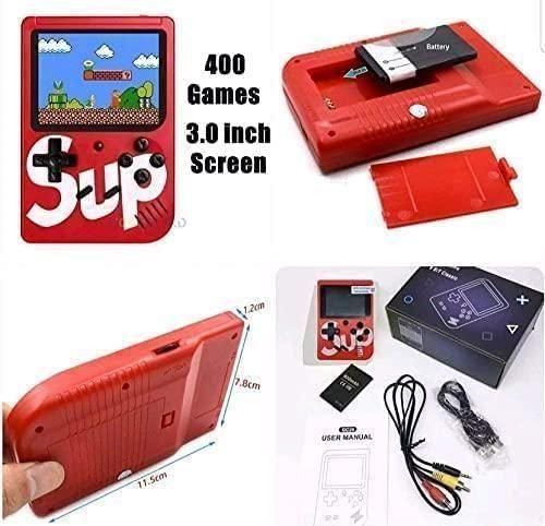 400 in 1 Sup Video Games Portable, Led Screen and USB Rechargeable, Handheld Console, Classic Retro Game Box Toy for Kids, Boys & Girls (Multi Color ,1 pcs)