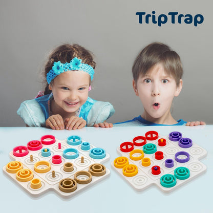 Trip Trap – Educational 3D Puzzle Game for Kids | Brain Teaser Strategy Board Game with Colorful Rings