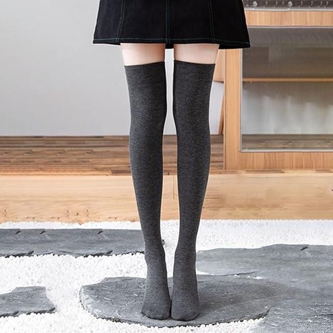 Wool Warm High Thigh Socks for Women