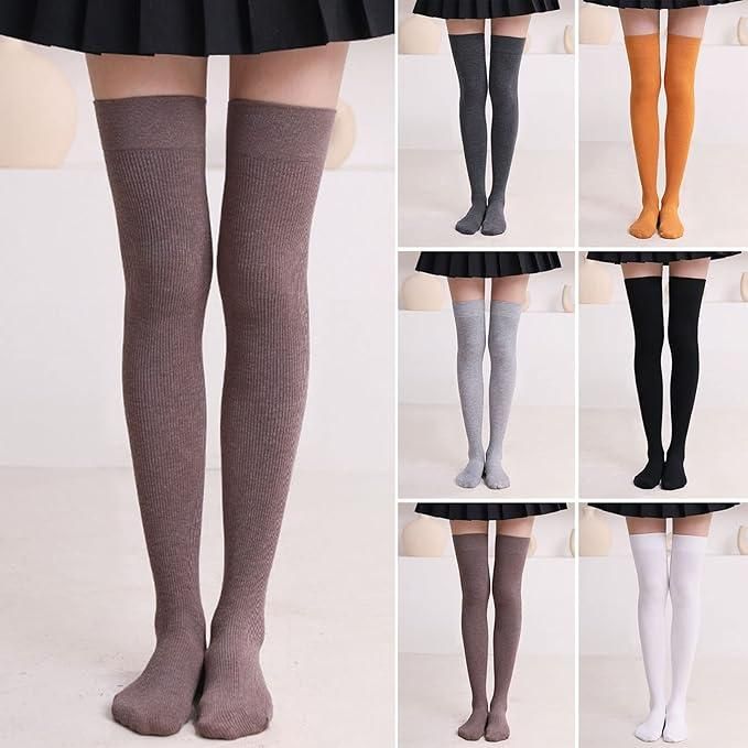 Wool Warm High Thigh Socks for Women