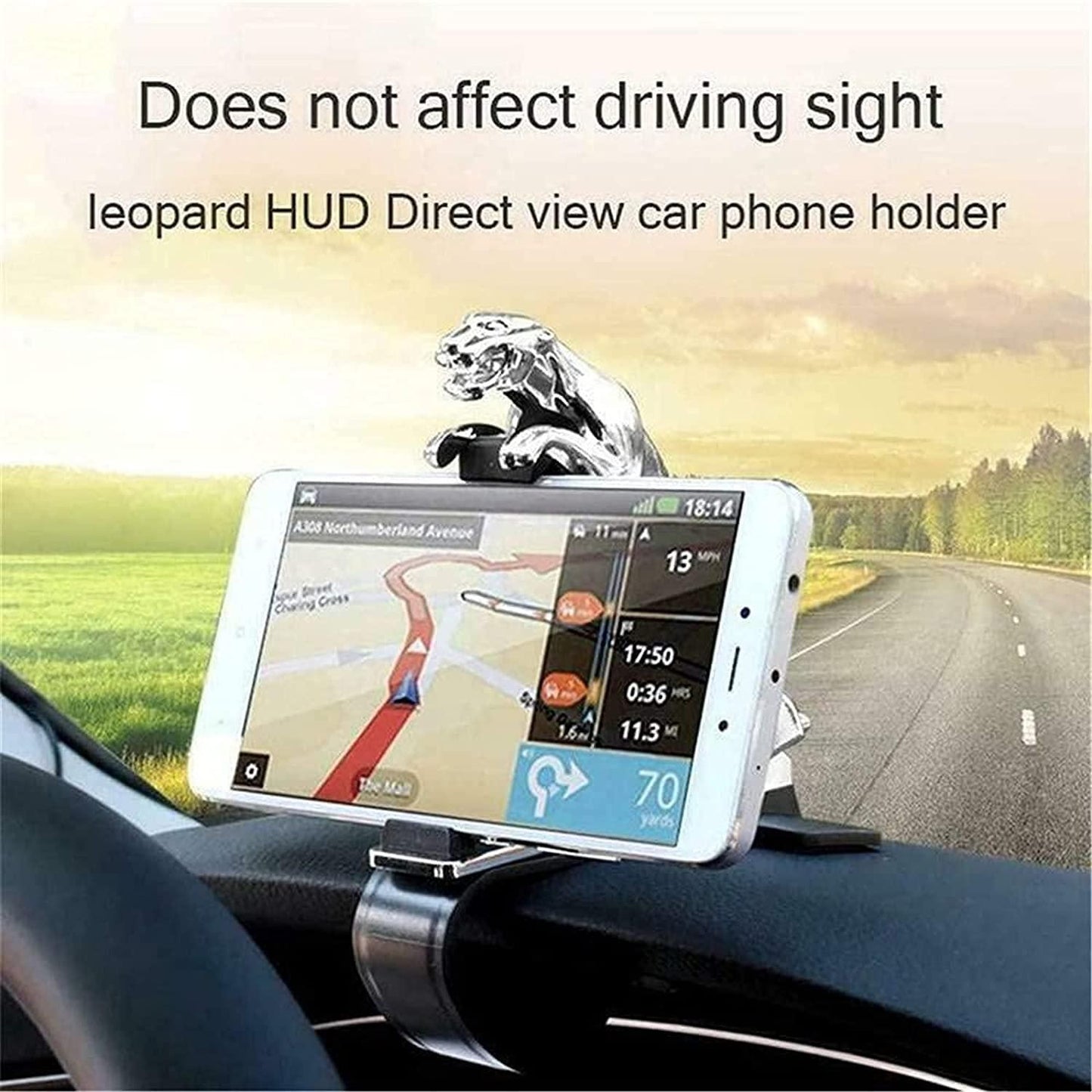 Jaguar Dashboard Phone Holder for Car - Leopard Design