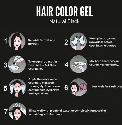 Hair Color Gel - 100% Grey Hair Coverage - 125ML (Pack of 2)