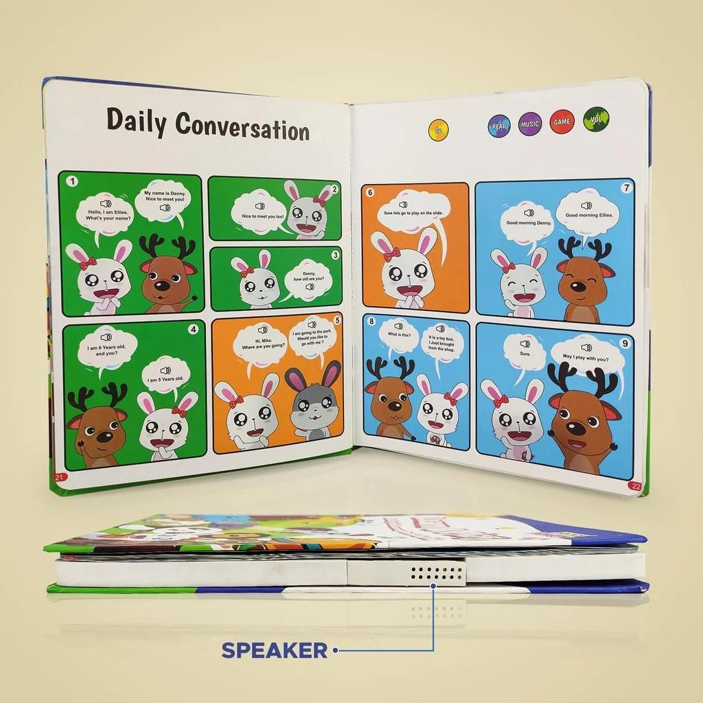 Kids Educational Phonetic Learning Book – Numbers, Shapes, Animals, and More (Multicolor)