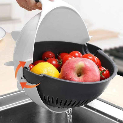 Vegetable Cutter- 7 in 1 Multifunction Magic Rotate (Vegetable Cutter with Drain Basket Large Capacity)