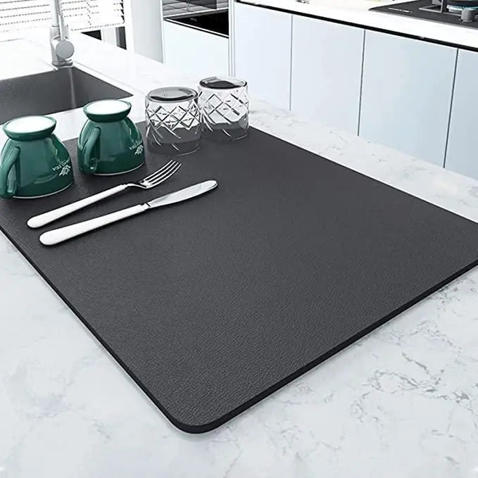 Quick Drying Mat for Kitchen, Water Absorbent Mat (Pack of 2)