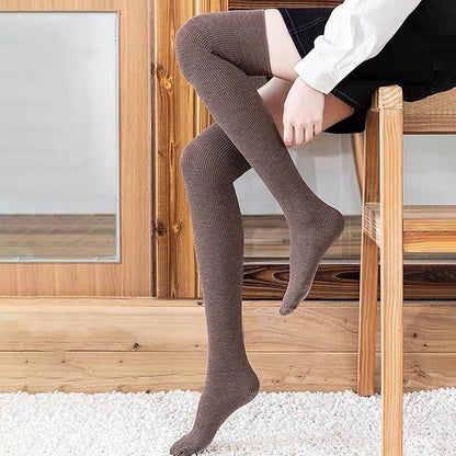 Wool Warm High Thigh Socks for Women