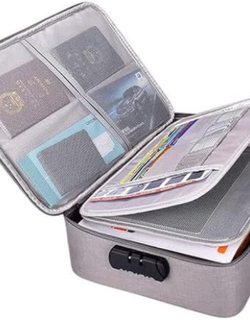 Document Organizer Storage Bag with Lock Waterproof File Folders