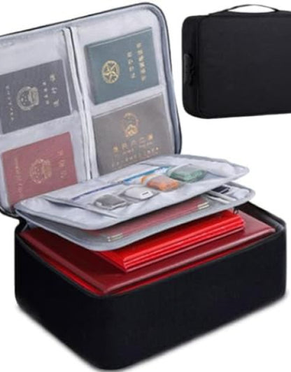 Document Organizer Storage Bag with Lock Waterproof File Folders