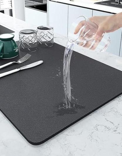 Quick Drying Mat for Kitchen, Water Absorbent Mat (Pack of 2)