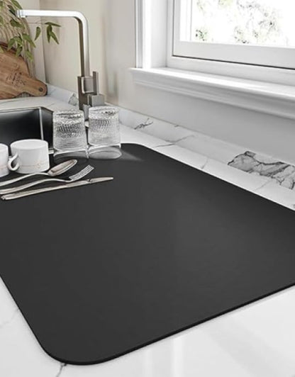 Quick Drying Mat for Kitchen, Water Absorbent Mat (Pack of 2)