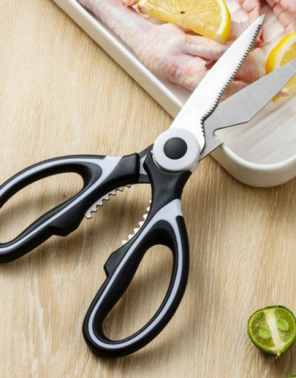 Multifunctional Kitchen Stainless Steel Panda Scissors with Plastic Protective Cover