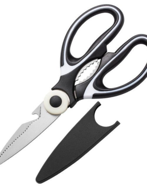 Multifunctional Kitchen Stainless Steel Panda Scissors with Plastic Protective Cover